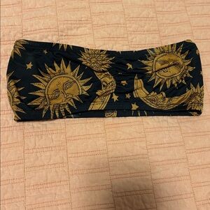 See You Monday Gold and Black Sun and Moon Bandeau